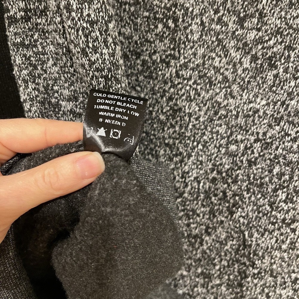 Brooklyn Cloth Men's Marled Knit Hoodie Black Grey Urban Cozy Core Streetwear M - Picture 9 of 9